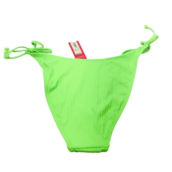 Xhilaration Women's Large 8-10 Textured High Leg V-String Bikini Swim Bottom New - Picture 2 of 9